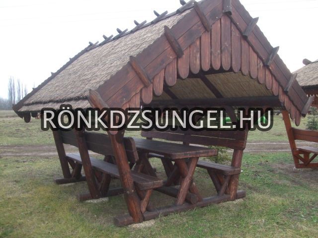 Nádtetős kerti padok, szanetlik-6